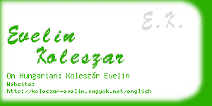 evelin koleszar business card